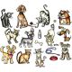 Sizzix Thinlits Dies By Tim Holtz - Crazy Cats & Dogs